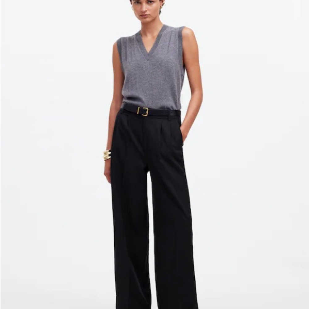 Madewell Black Wide-Leg Pants